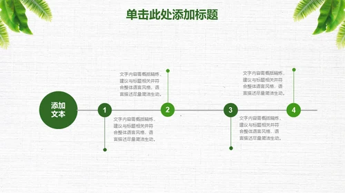 绿叶年度工作总结通用PPT模板