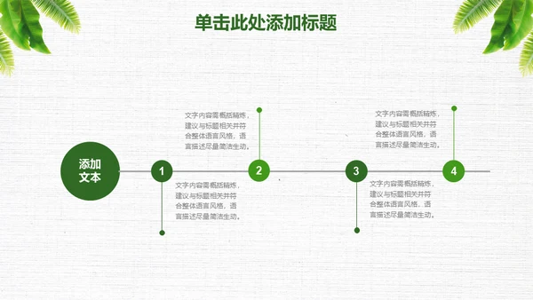 绿叶年度工作总结通用PPT模板