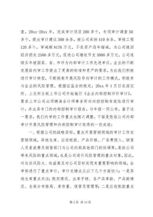 公司内部审计经验交流材料.docx