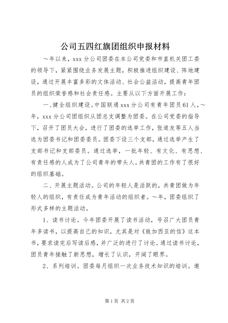 公司五四红旗团组织申报材料 (2).docx