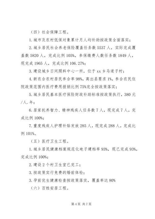 乡镇年度民生工程工作总结报告.docx