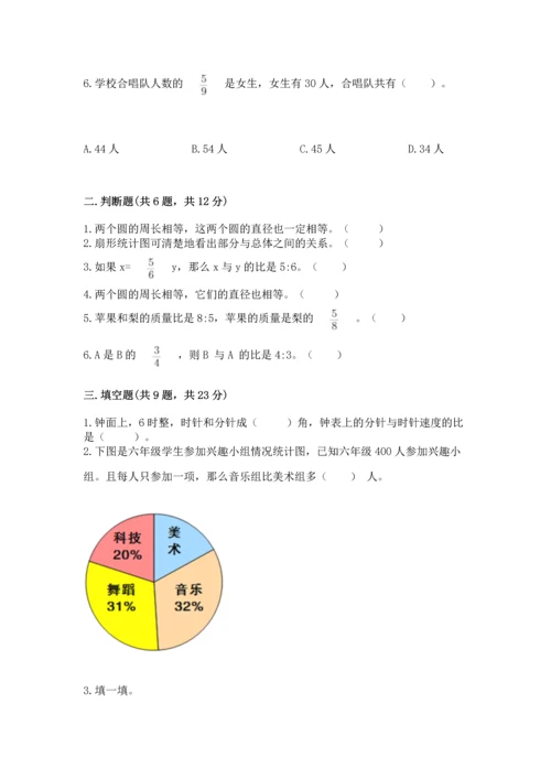 小学六年级上册数学期末测试卷【考点提分】.docx