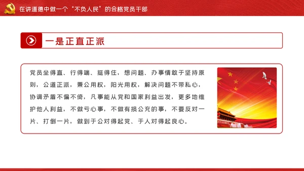 我将无我不负人民做一名合格党员干部PPT