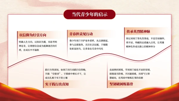 红色党政人物传记刘胡兰党史故事班会课件PPT模板