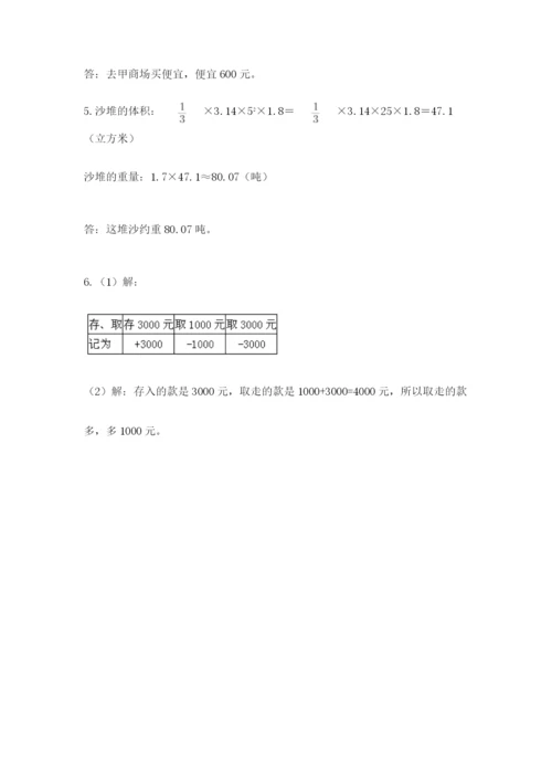 小学毕业班数学检测卷（基础题）.docx