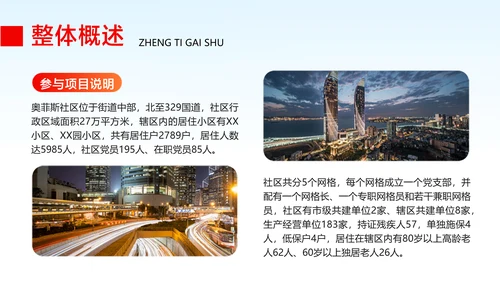 红白色政务风企业工作汇报