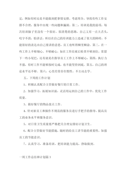 一周工作总结和计划.docx