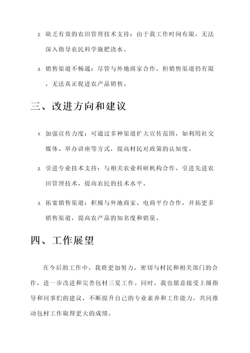 包村三夏工作汇报