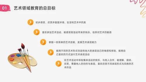 红色水彩简约实拍幼儿园艺术领域教研培训PPT课件幼儿园教师培训