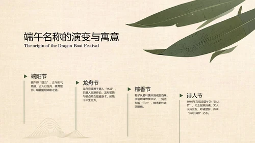 绿色中国风简约端午节介绍PPT模板