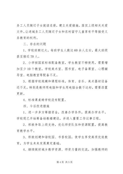 小学义务教育均衡发展自查报告 (5).docx