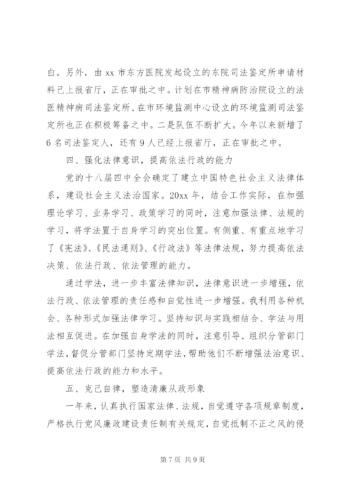 司法局干部年度个人工作总结.docx