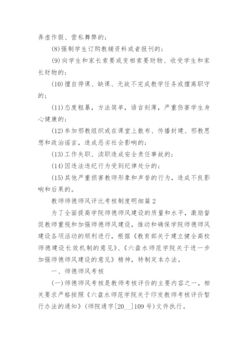 教师师德师风评比考核制度明细.docx