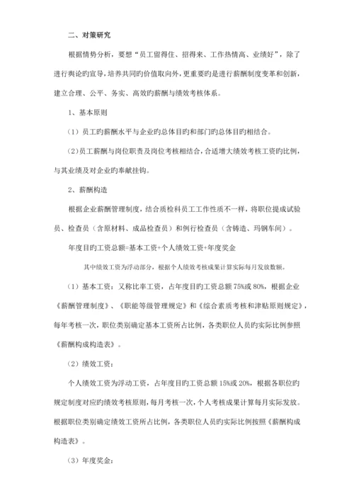 质检科薪酬与绩效考核策划方案.docx