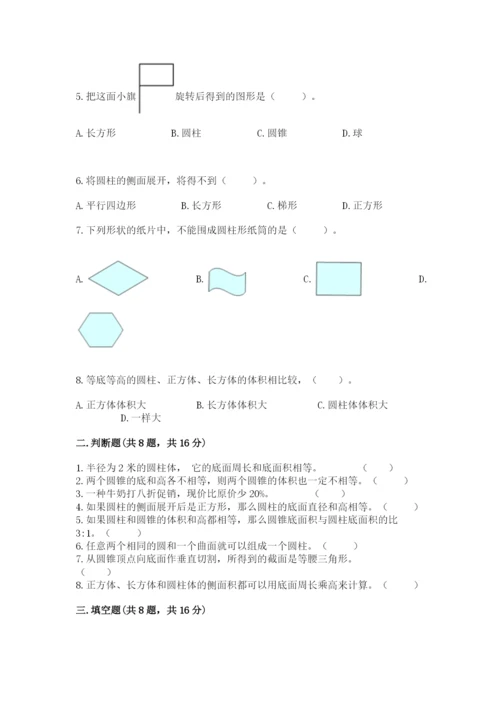 苏教版六年级下册数学期中测试卷精品（各地真题）.docx