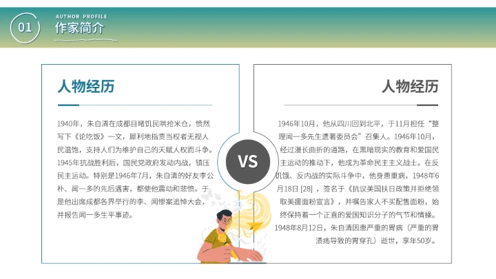 朱自清文学小说作家名人人物介绍