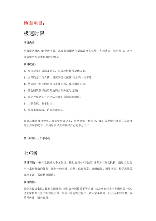 史威夫室内拓展项目大全.docx