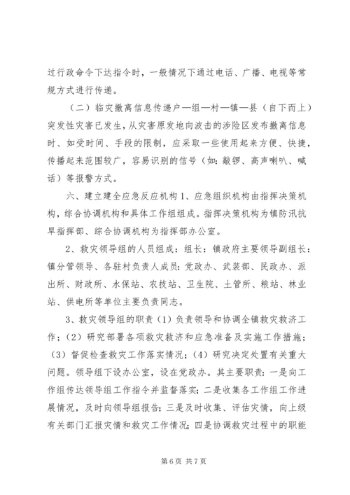 乡镇某年防汛救灾应急预案.docx