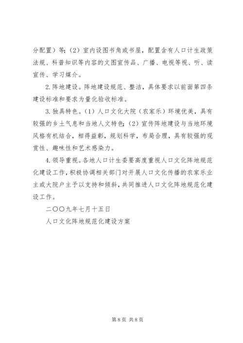 人口文化阵地规范化建设方案.docx