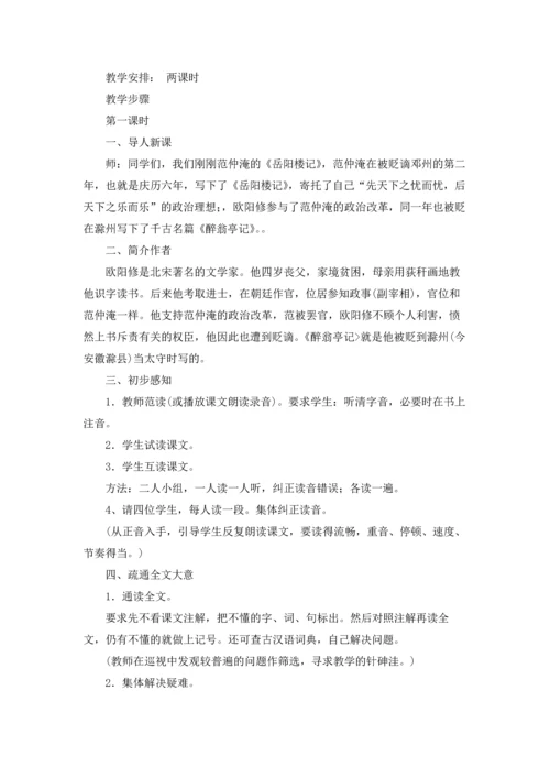 醉翁亭记优秀教案精选10篇.docx