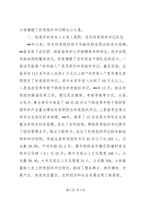 村党组织书记队伍建设思考.docx