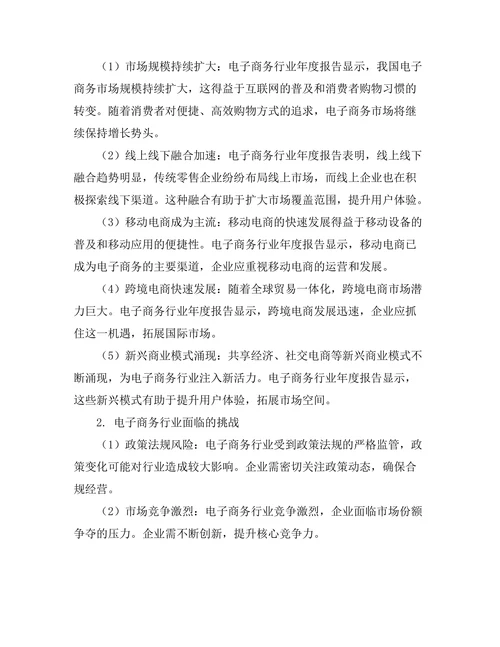 电子商务行业年度报告的趋势与挑战