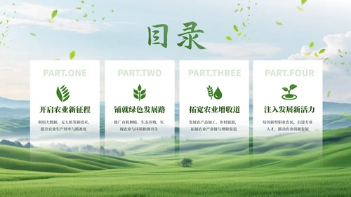 彩色简约风目录页PPT版式合集