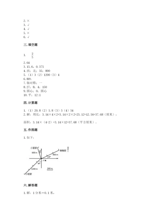 2022六年级上册数学期末测试卷附答案【a卷】.docx