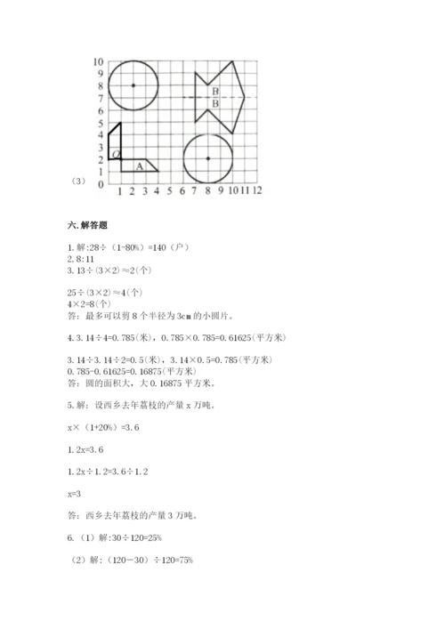 小学数学六年级上册期末卷附参考答案【满分必刷】.docx
