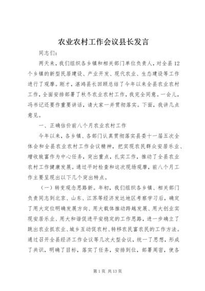 农业农村工作会议县长发言.docx