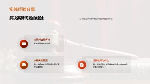 法律行业专业演讲：法律实务分享