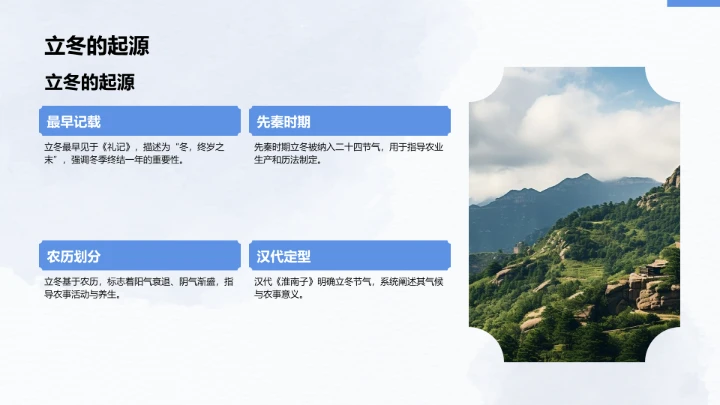 二十四节气立冬PPT模板