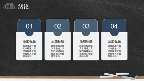 黑板背景粉笔字毕业论文答辩通用PPT模板