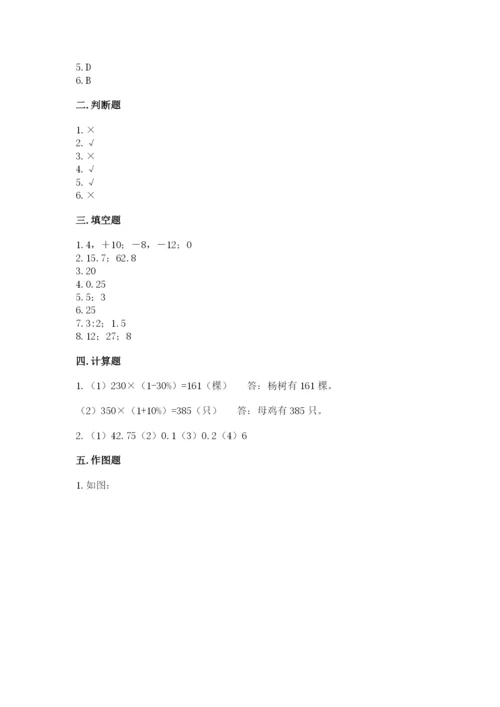 古塔区六年级下册数学期末测试卷带答案.docx