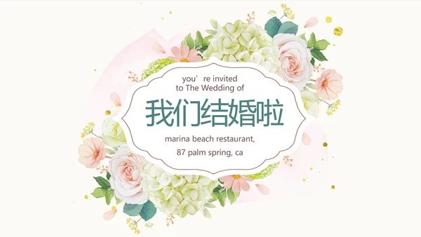 我们结婚啦婚礼纪念册电子相册PPT