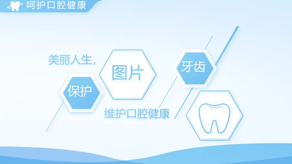 蓝色医疗牙科口腔年年终总结PPT