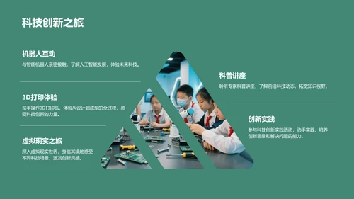 绿色商务风研学旅行宣传介绍PPT模板