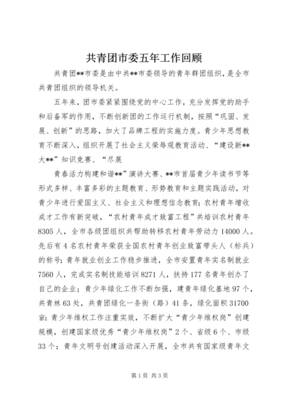 共青团市委五年工作回顾 (3).docx