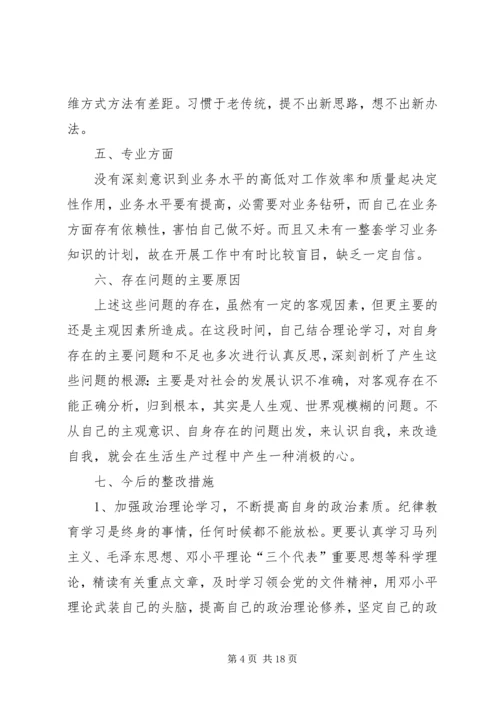 作风整顿剖析材料及整改措施.docx