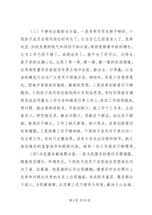 班子成员主题教育活动党员干部检视剖析材料.docx