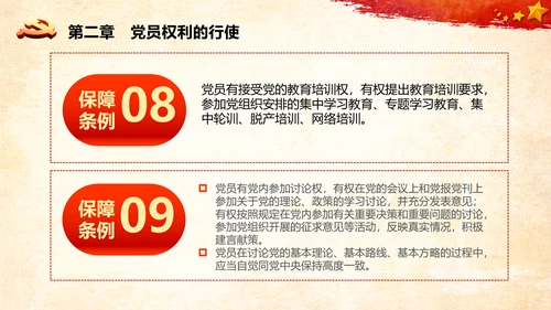学习中国共产党党员权利保障条例解读PPT党员的13项权利