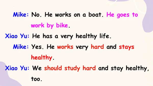 Unit 5 What does he do? PB Let's talk 课件+素材(共32张PP
