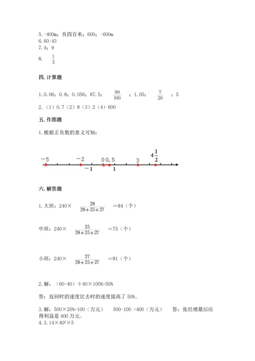 小学六年级下册数学期末卷含完整答案（全国通用）.docx