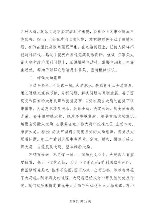 党的意识方面存在的问题清单.docx