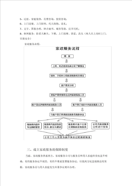 家政服务公司运作方案