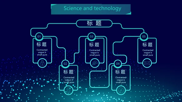 蓝色科技互联网工作总结汇报商务动态PPT