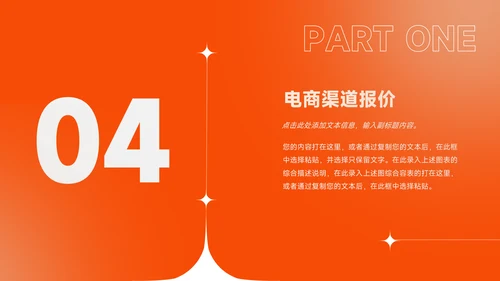 橙色渐变电商运营计划模板PPT模板