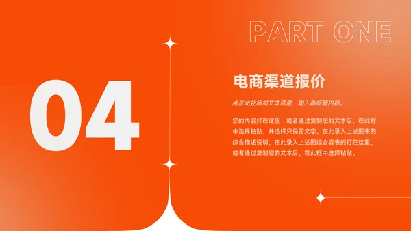 橙色渐变电商运营计划模板PPT模板