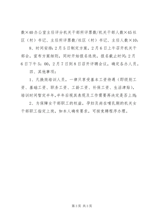 街道年度人事调整方案 (4).docx