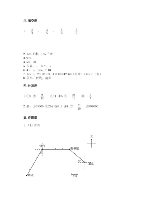 小学六年级数学上册期末考试卷及参考答案（模拟题）.docx